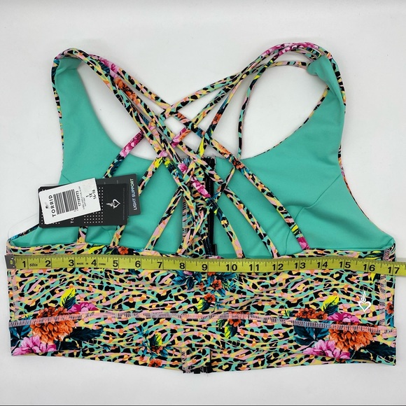 Torrid Women’s Plus Size Jungle Floral Zip Front Sports Bra Size 1X 3X 4X 5X - Picture 11 of 14